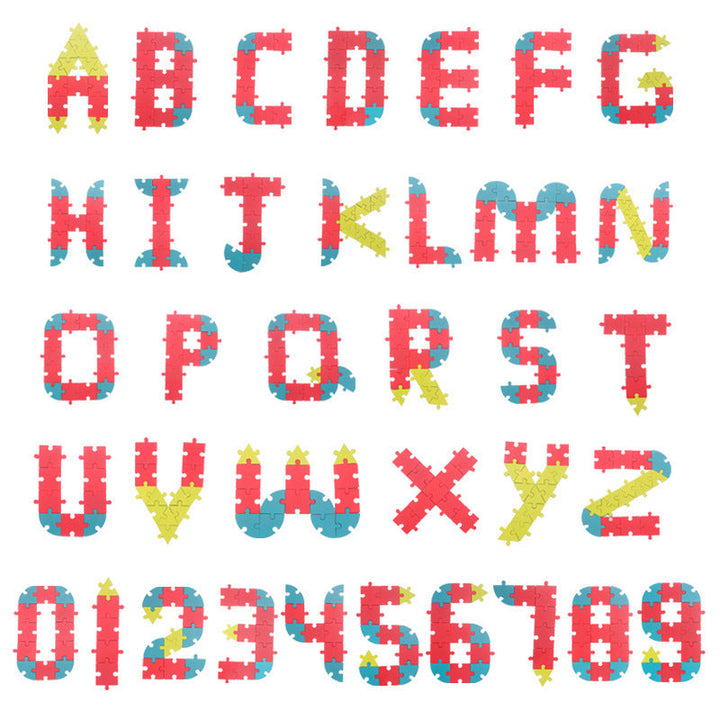Educational Puzzle Board for Letters, Numbers & Shapes