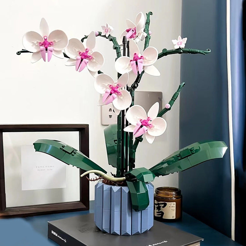 Building Block Orchid Bouquet for Lasting Home Decor