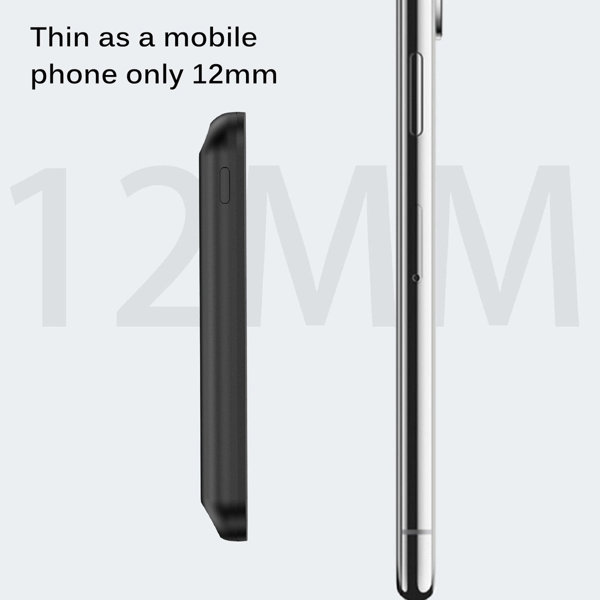 Slim Magnetic Power Bank 5000mAh for On-the-Go Charging
