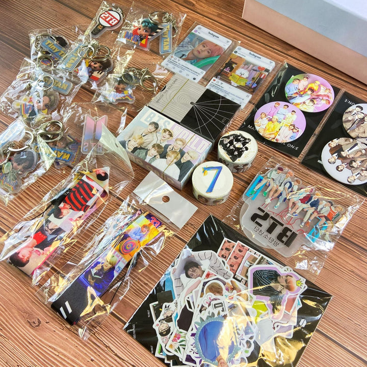 BTS Fan Gift Set With Collectible Cards & Keychains