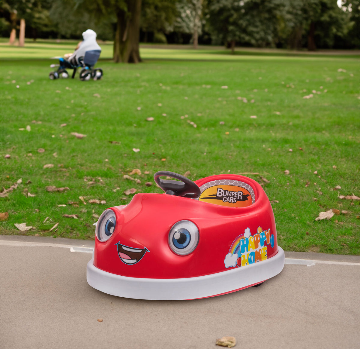 Kids Electric Bumper Car Ride-On with Music & Rocking
