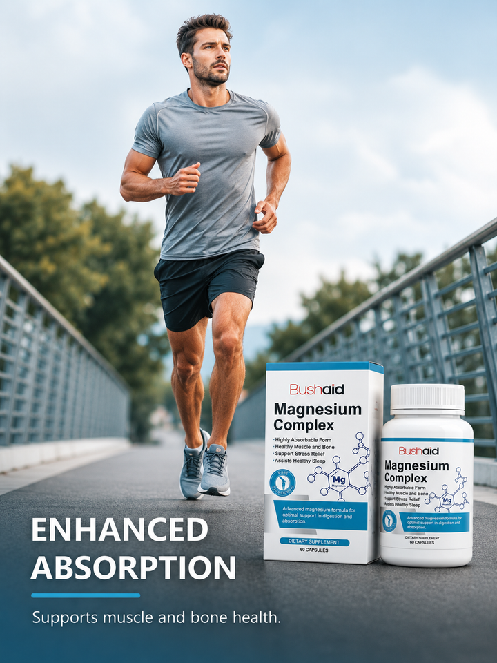 Bushaïd Magnesium Complex — 60 Capsules | Sleep & Muscle