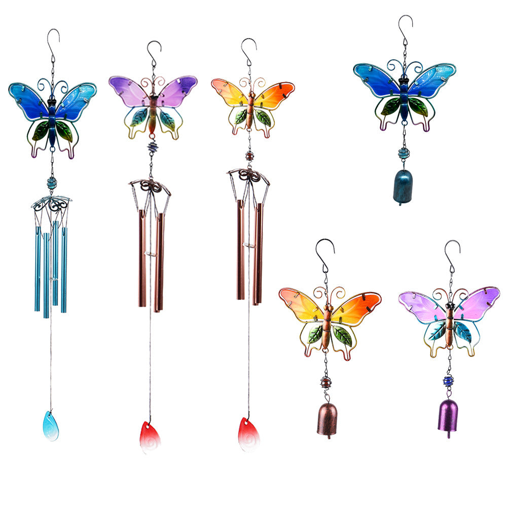 Butterfly Wind Chime Metal Decor for Outdoor Garden Spaces