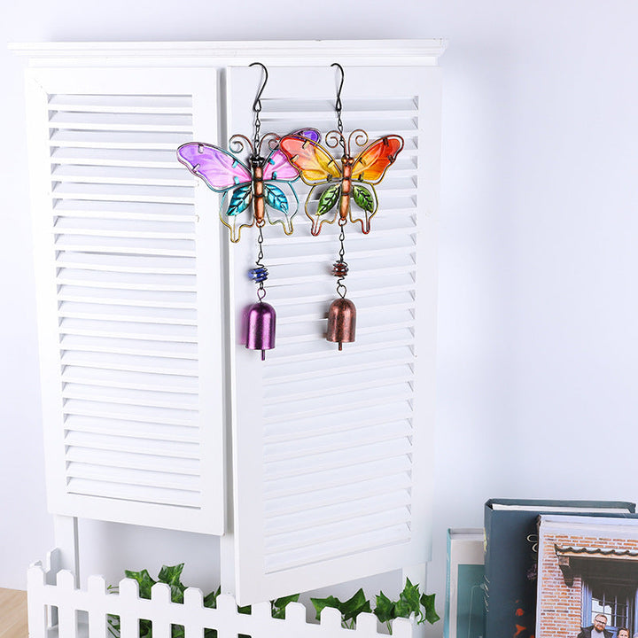 Butterfly Wind Chime Metal Decor for Outdoor Garden Spaces