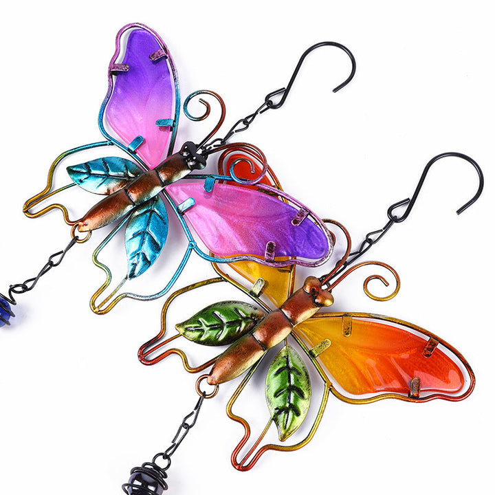 Butterfly Wind Chime Metal Decor for Outdoor Garden Spaces