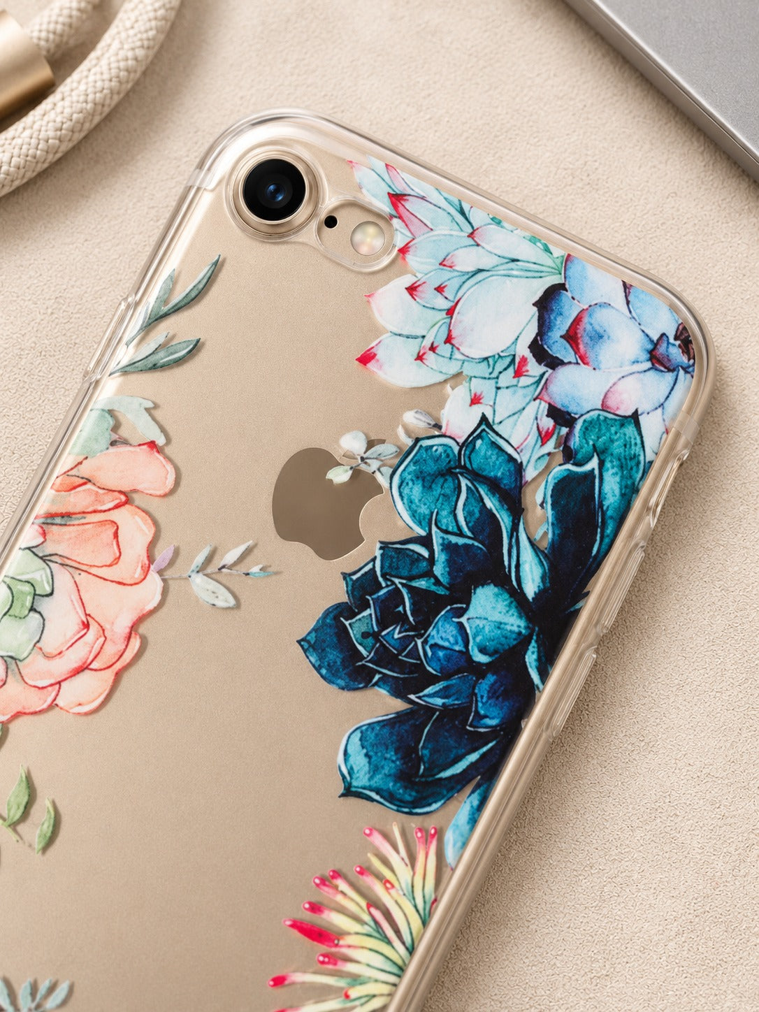 Botanical Cactus iPhone Case: Clear Flexible TPU Cover