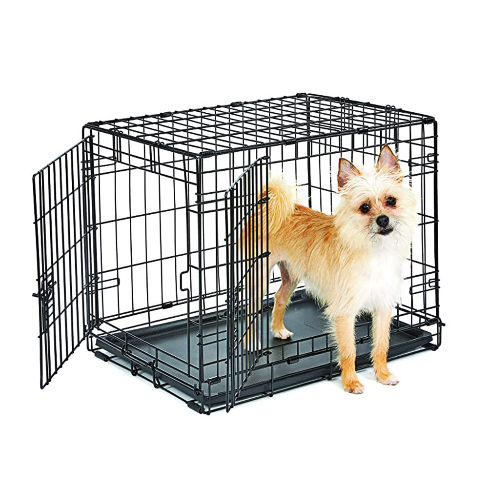 Small Folding Dog Cage with Easy-Clean Removable Tray