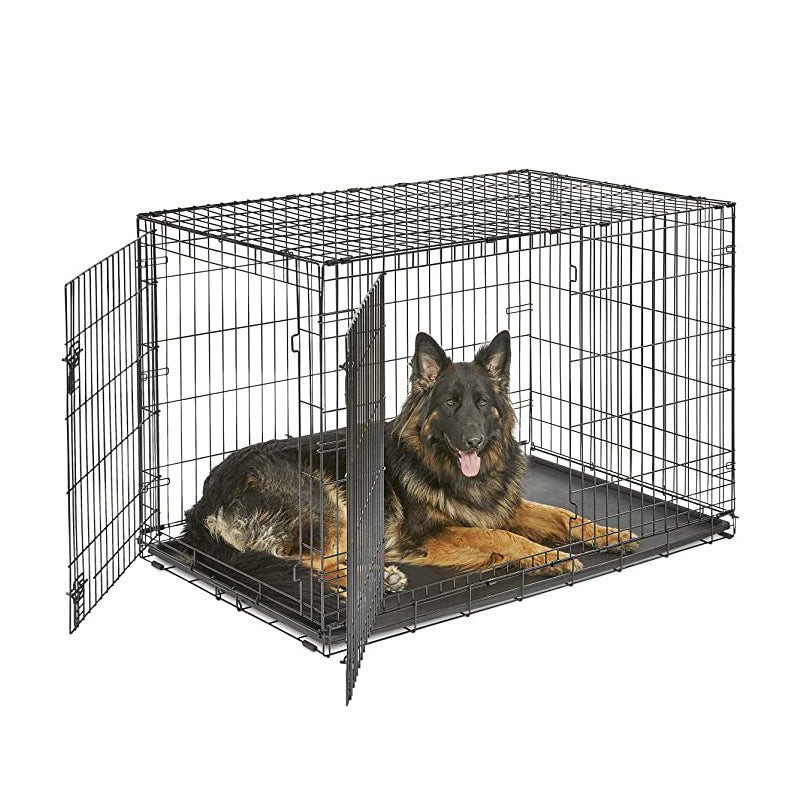 Small Folding Dog Cage with Easy-Clean Removable Tray