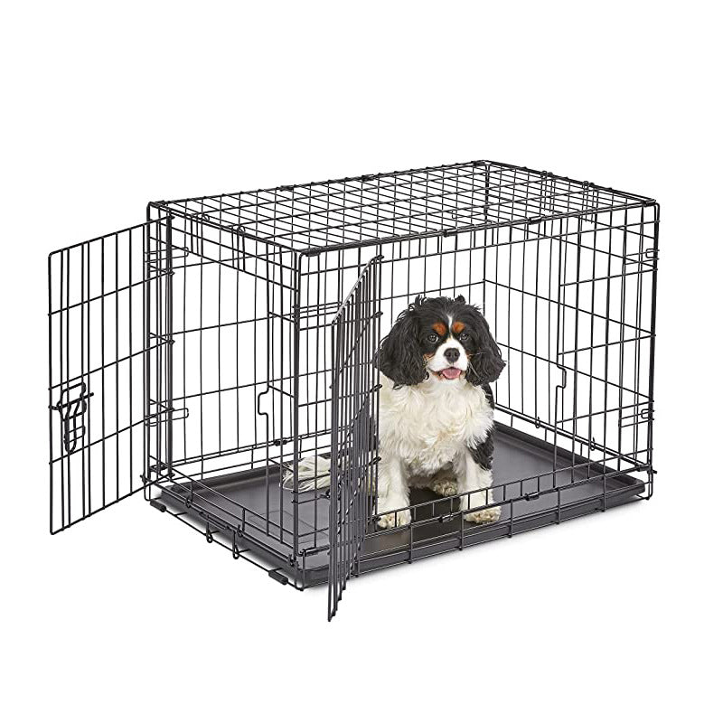 Small Folding Dog Cage with Easy-Clean Removable Tray