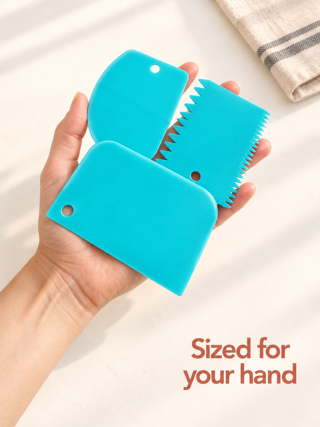 Cake Cream Scraper Set: Smooth and Ridged Frosting