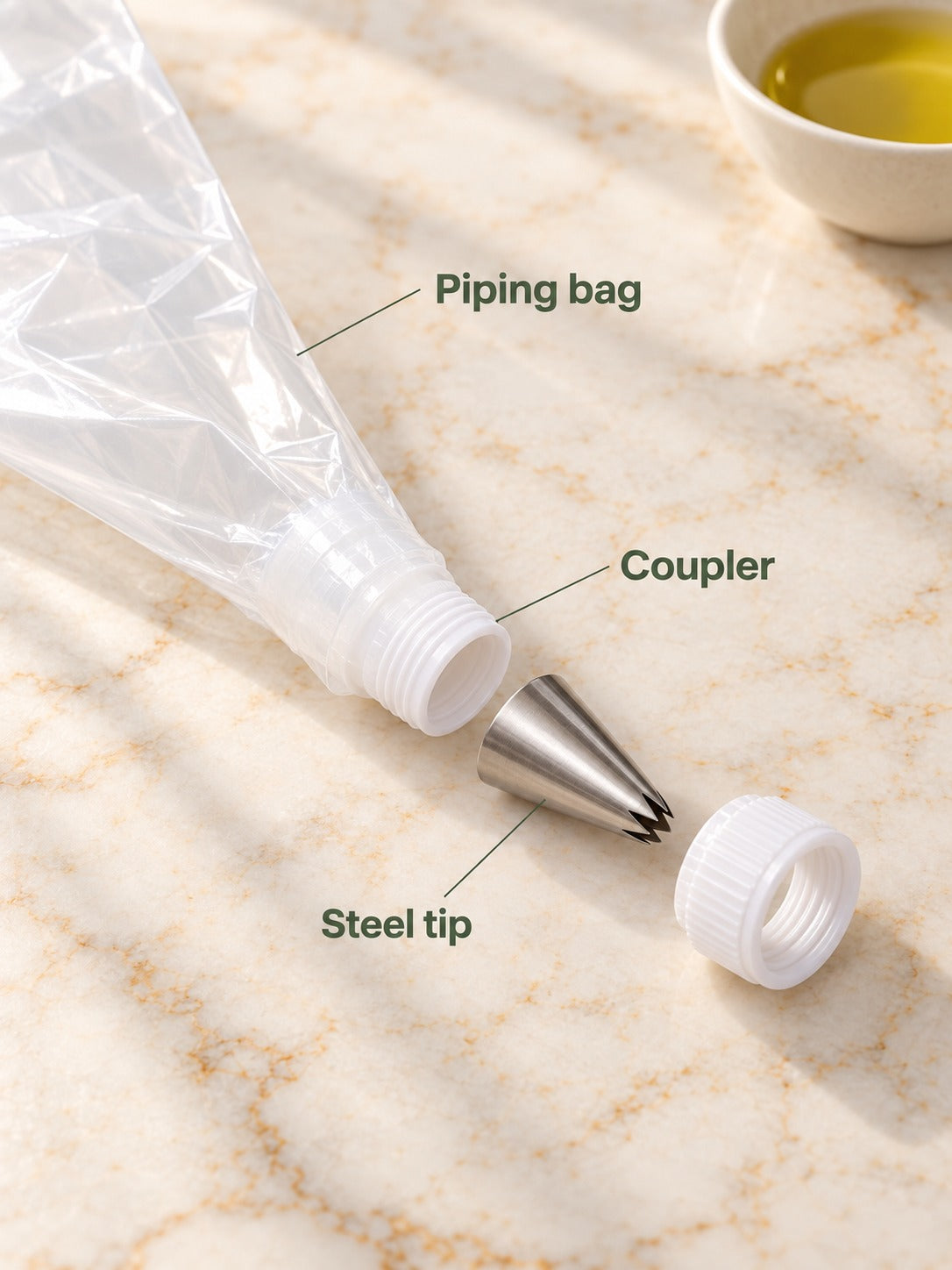 Cake Decorating Kit: Turntable, 220 Piping Tips & Bags