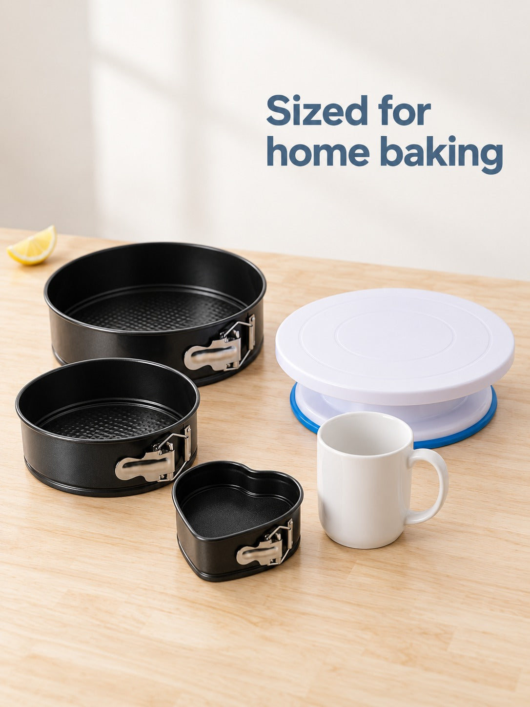 Cake Decorating Kit with Springform Pans and Turntable