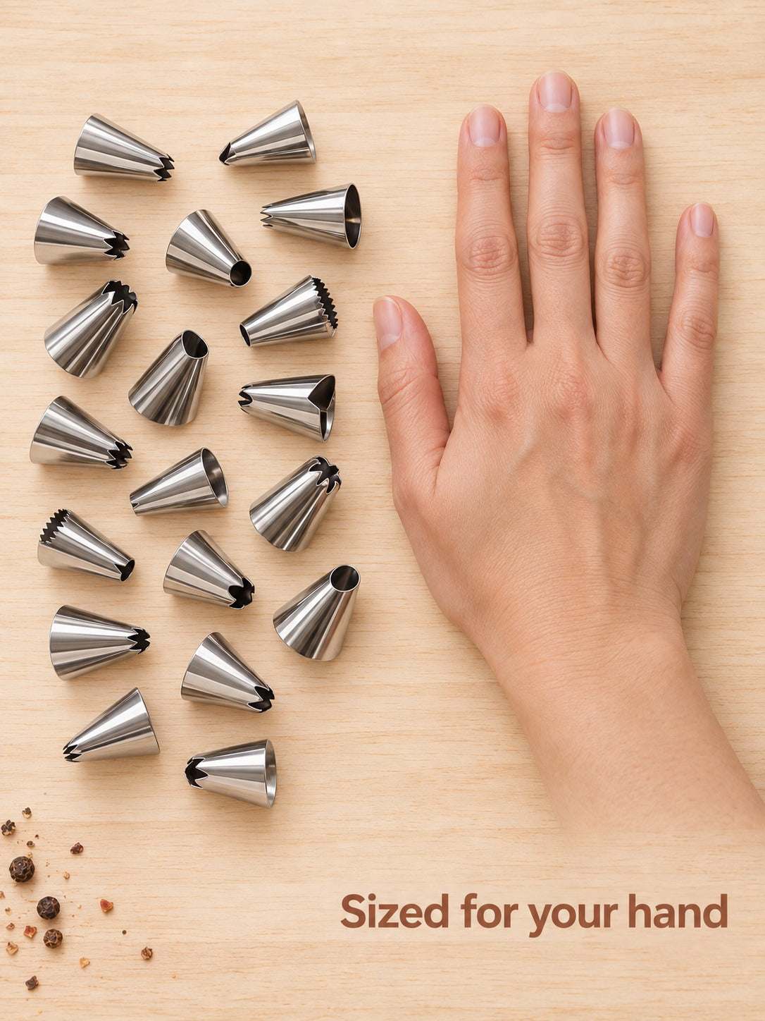 Cake Decorating Piping Tips Set: 24 to 48 Stainless Nozzles