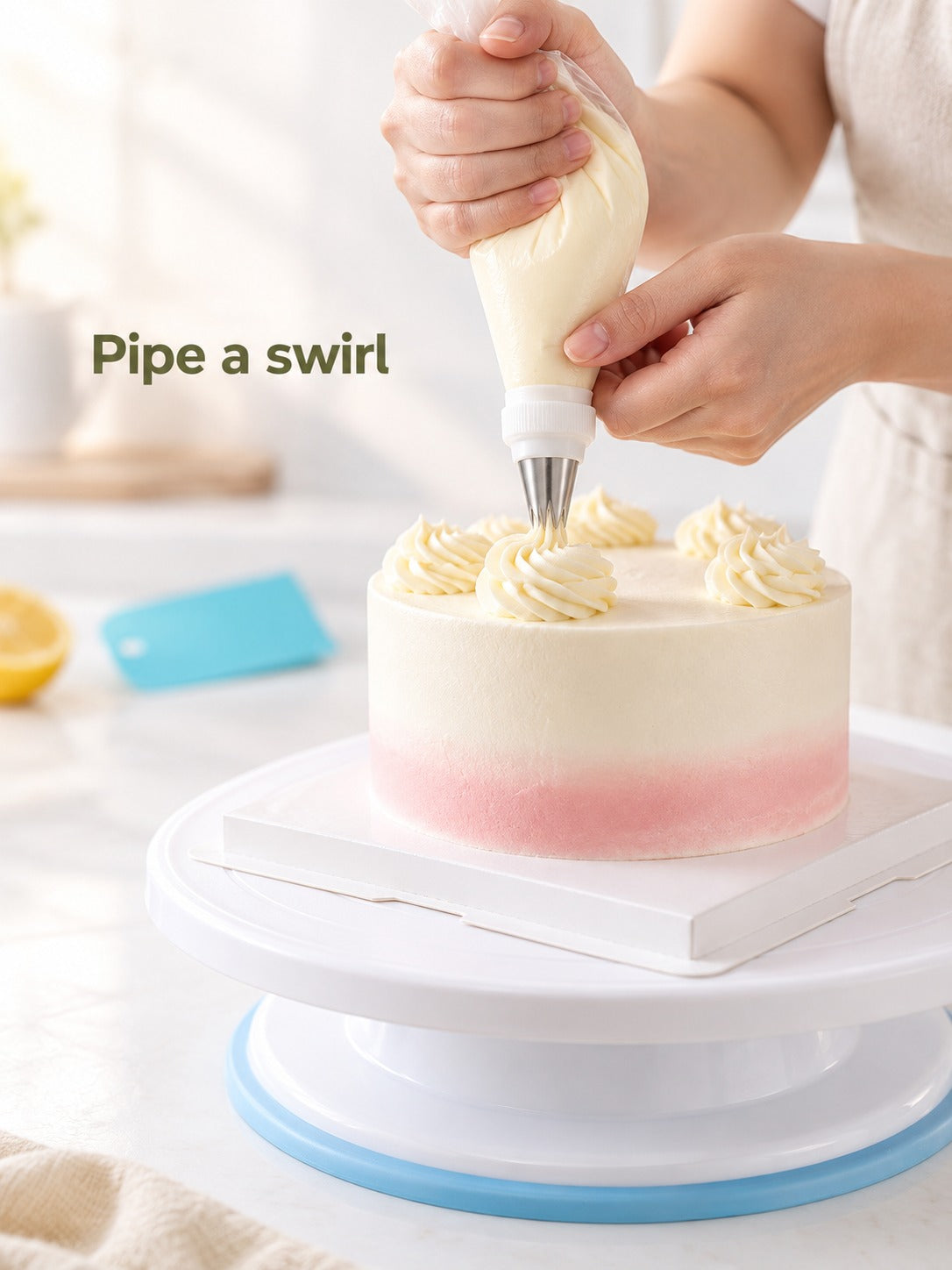 Cake Decorating Set 220 Piece with Turntable & Tips