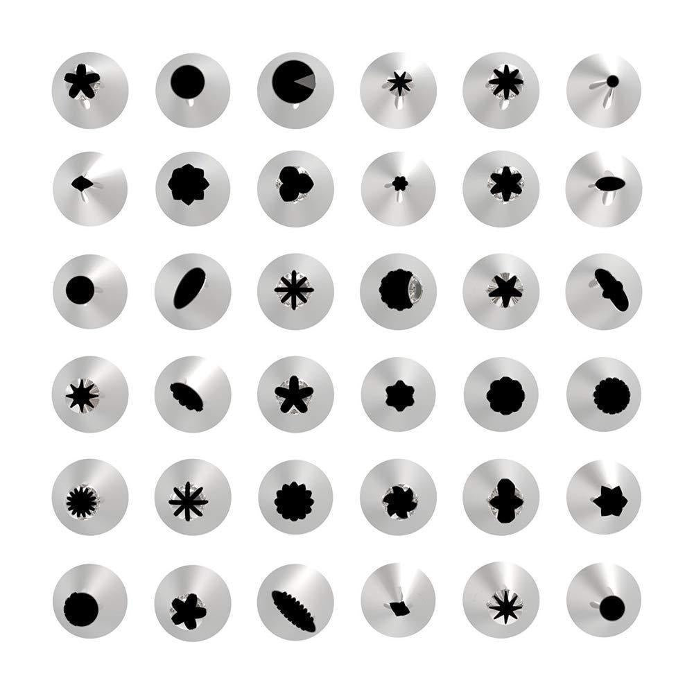 Cake Decorating Kit 83 Pieces: 44 Piping Tips for Rosettes