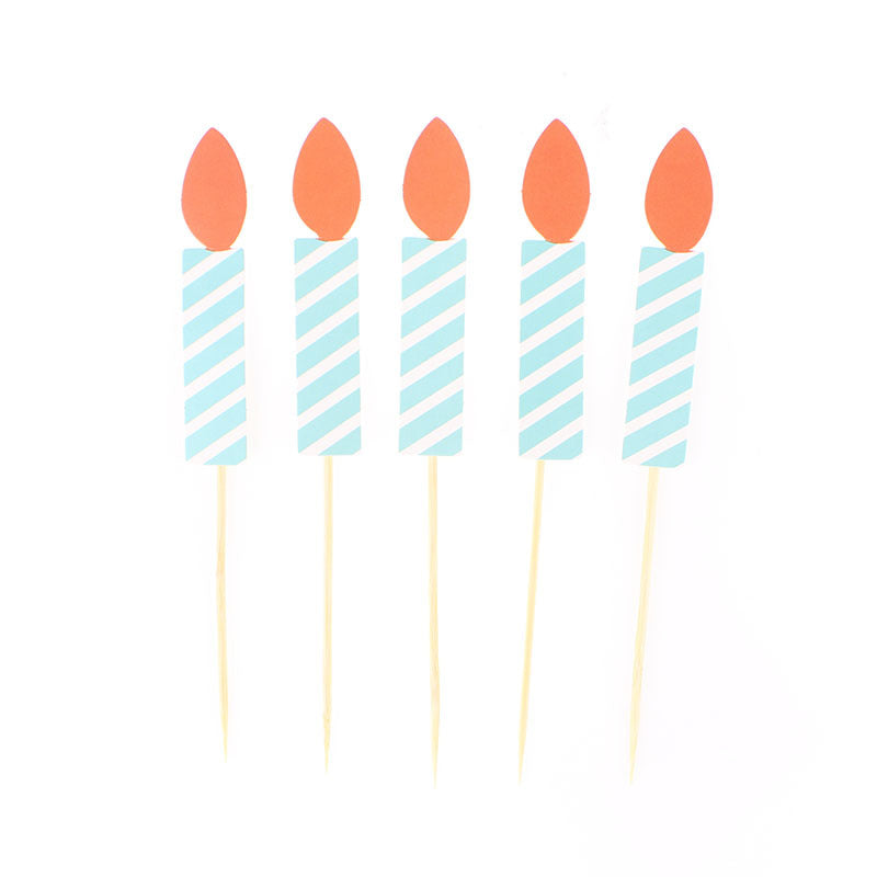 Birthday Cake Toppers, 6 Mixed Picks for Instant Party Look