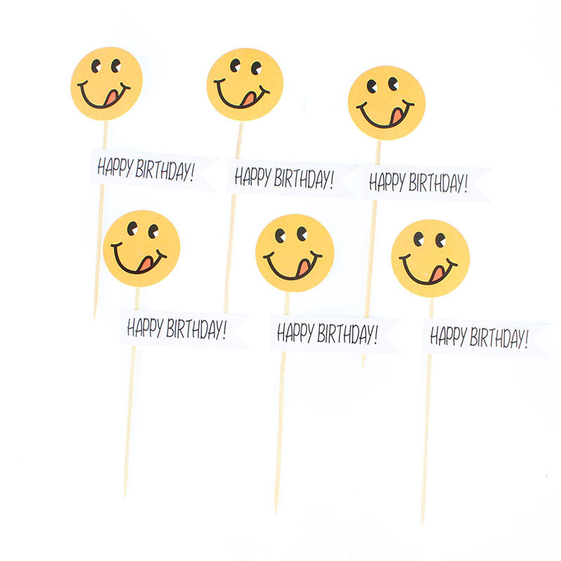 Birthday Cake Toppers, 6 Mixed Picks for Instant Party Look