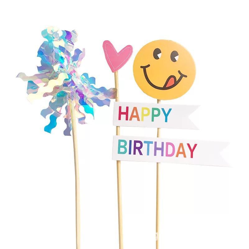 Birthday Cake Toppers, 6 Mixed Picks for Instant Party Look