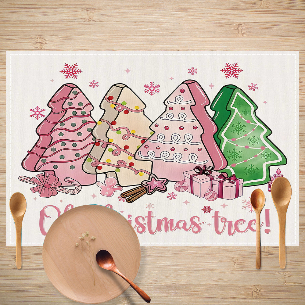 Christmas Linen Placemats for Festive Dining Decor
