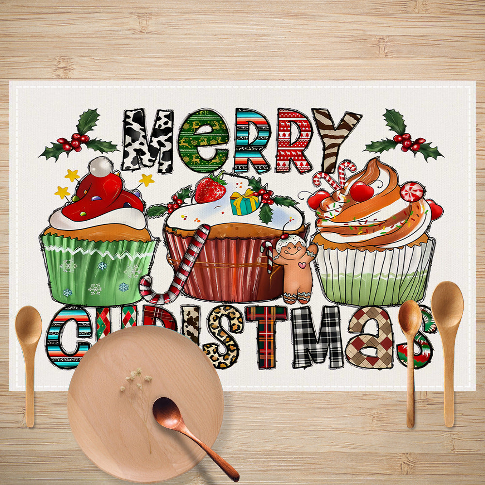Christmas Linen Placemats for Festive Dining Decor