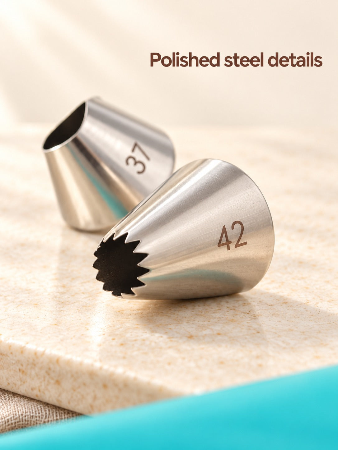 Cake Piping Nozzle Set: 42 Numbered Tips for Cupcakes