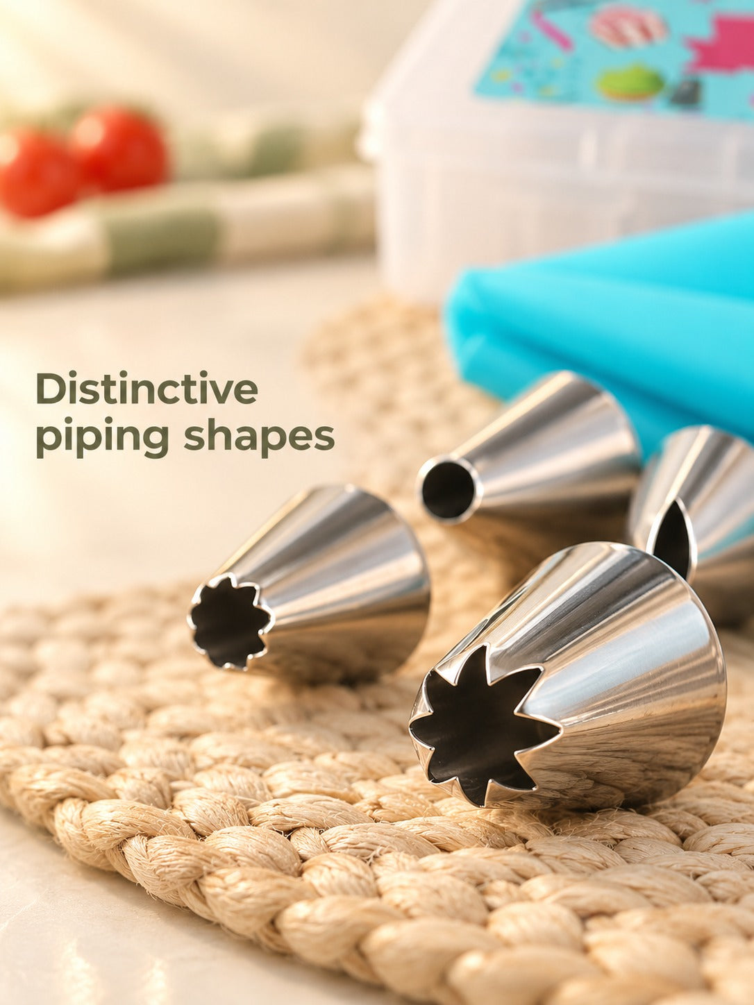 Cake Piping Tip Set for Flowers: 58 Pieces, 48 Nozzles