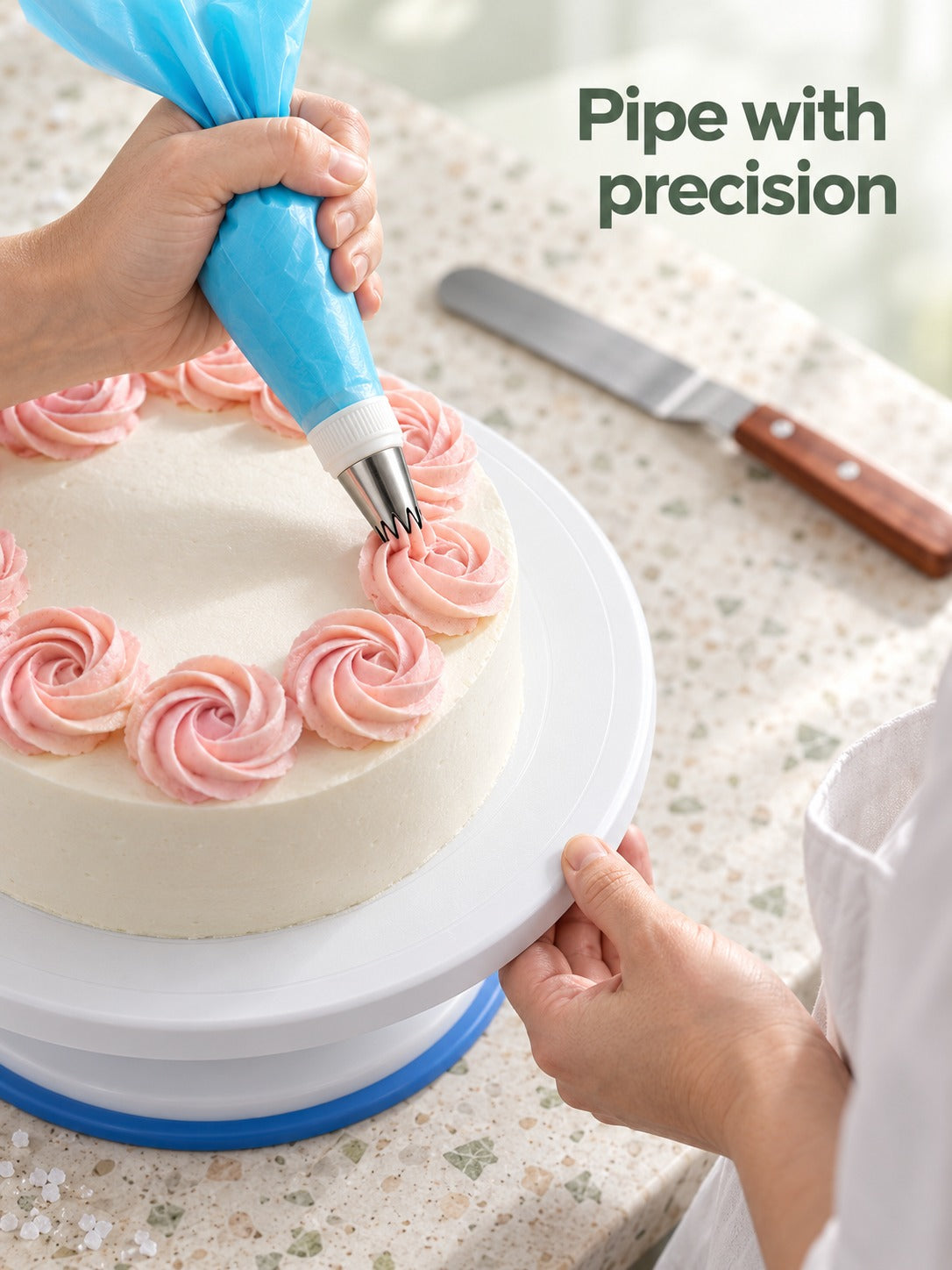 Cake Turntable Decorating Kit, 73 Pieces with Nozzles