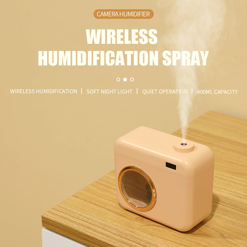 Camera Humidifier: Cordless Mini Air Humidifier for Desk