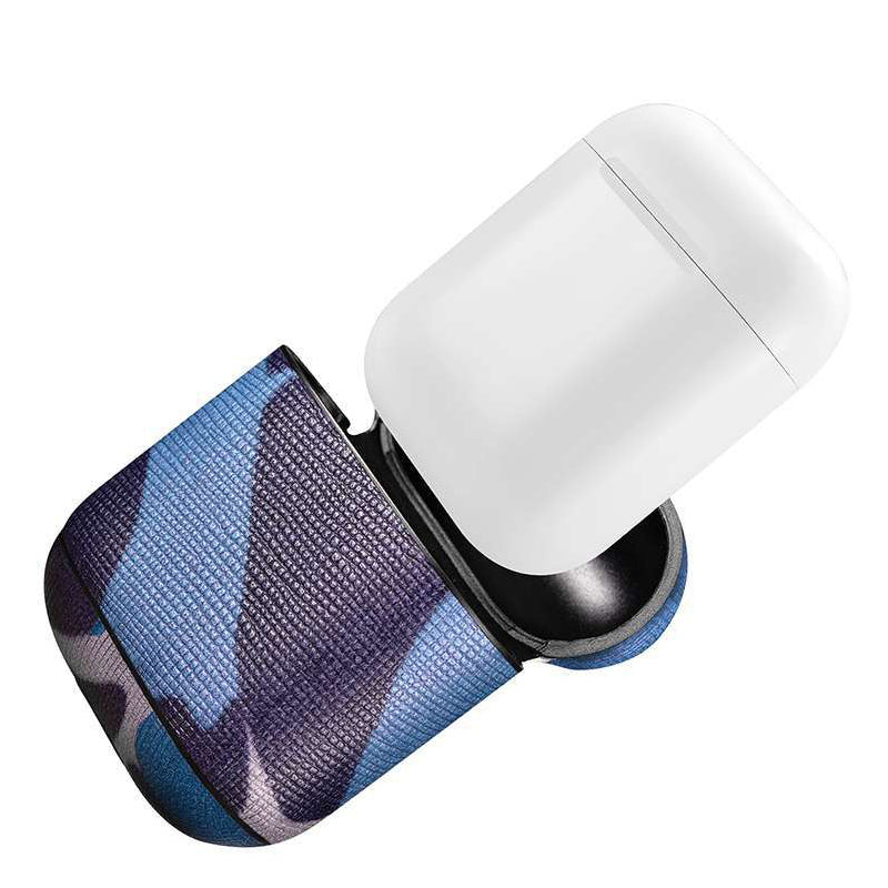 Camouflage AirPods Case with Leather-Look Protection
