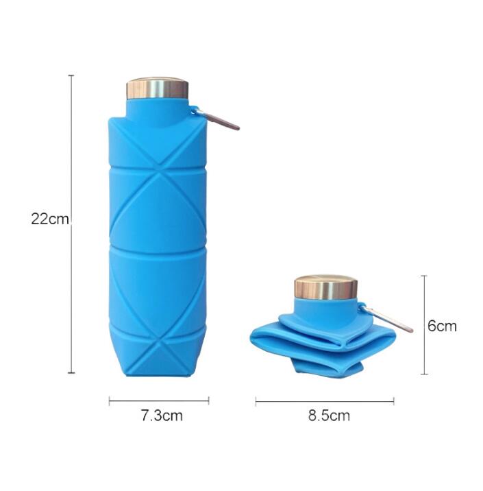 Collapsible Silicone Water Bottle for Hiking 700ml