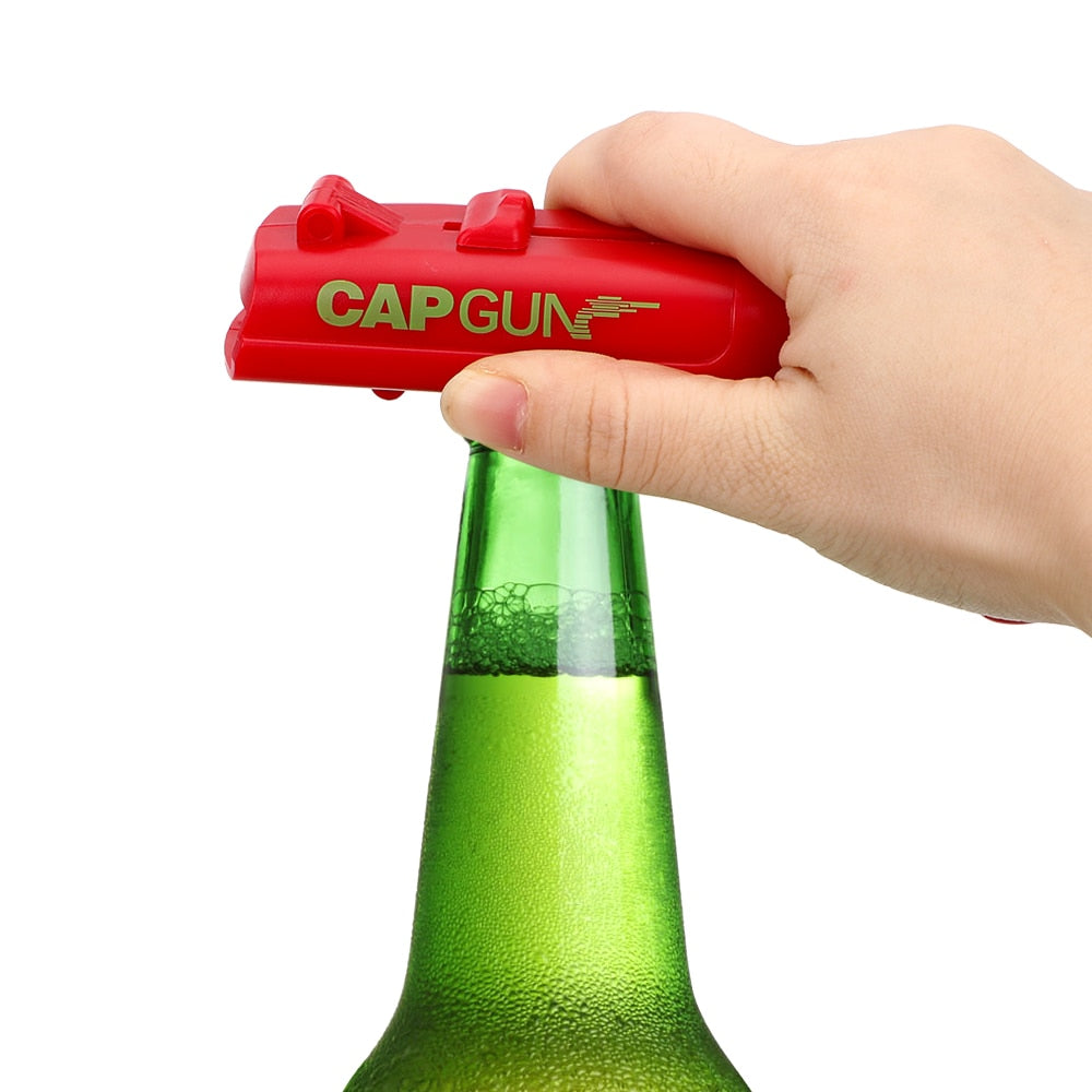 Cap Gun Bottle Opener Shooter with Magnetic Cap Catch