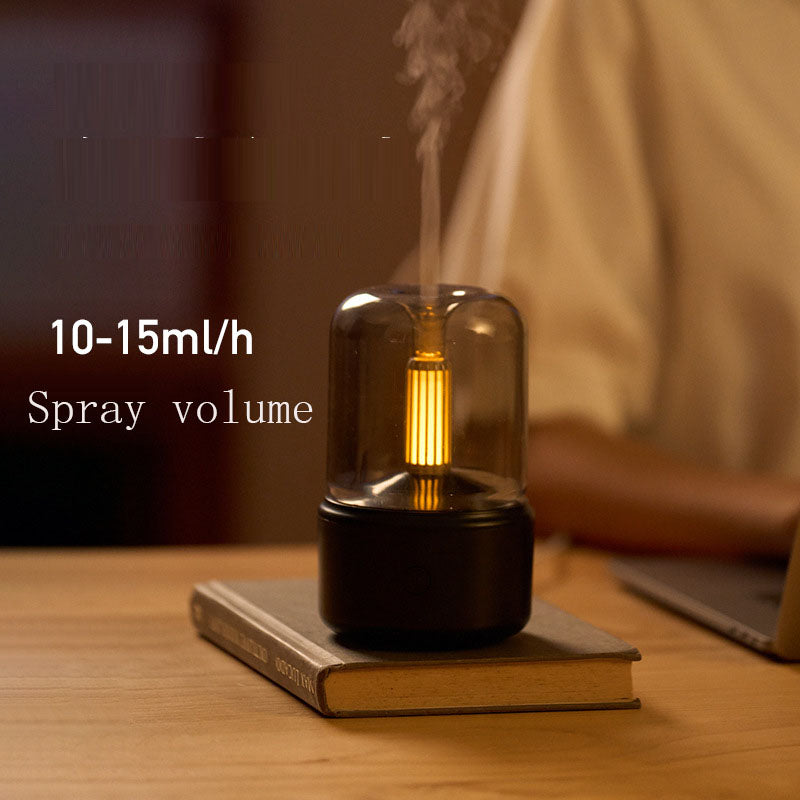 Candle Light Aromatherapy Diffuser with Smoked Glass Dome