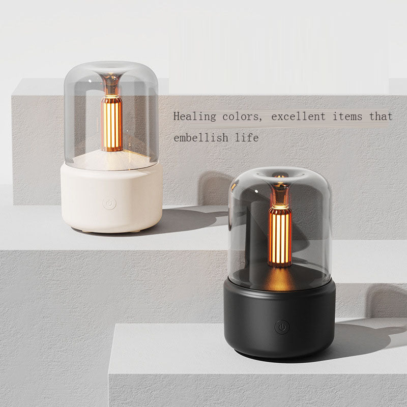 Candle Light Aromatherapy Diffuser with Smoked Glass Dome
