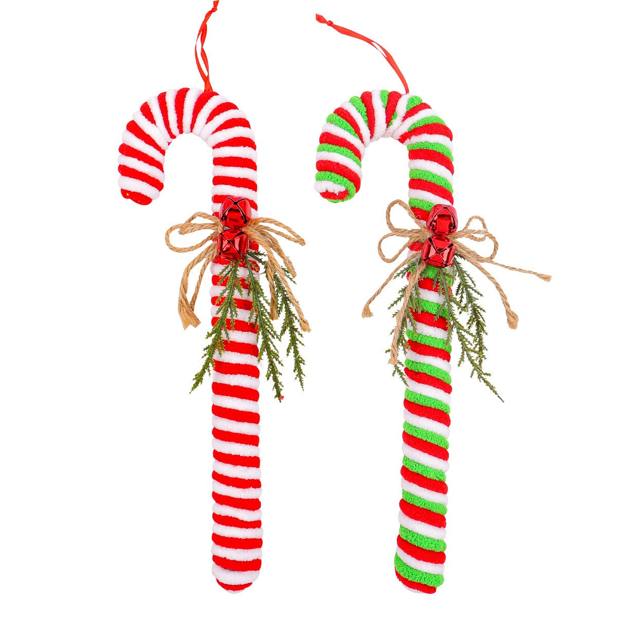 Candy Cane Christmas Ornament With Rustic Holiday Charm