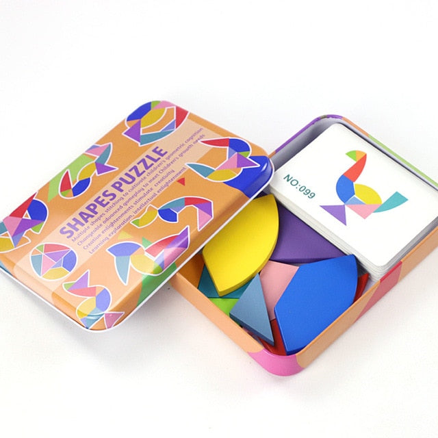 Wooden Kids Puzzle Set for Creative Screen-Free Play