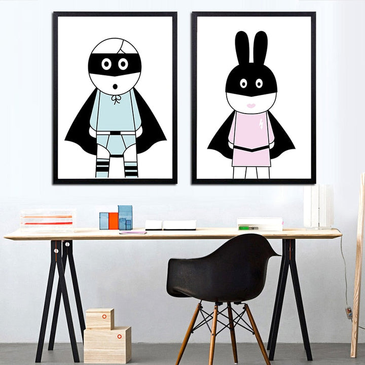 Framed Canvas Wall Art for Cheerful Gallery Wall Decor