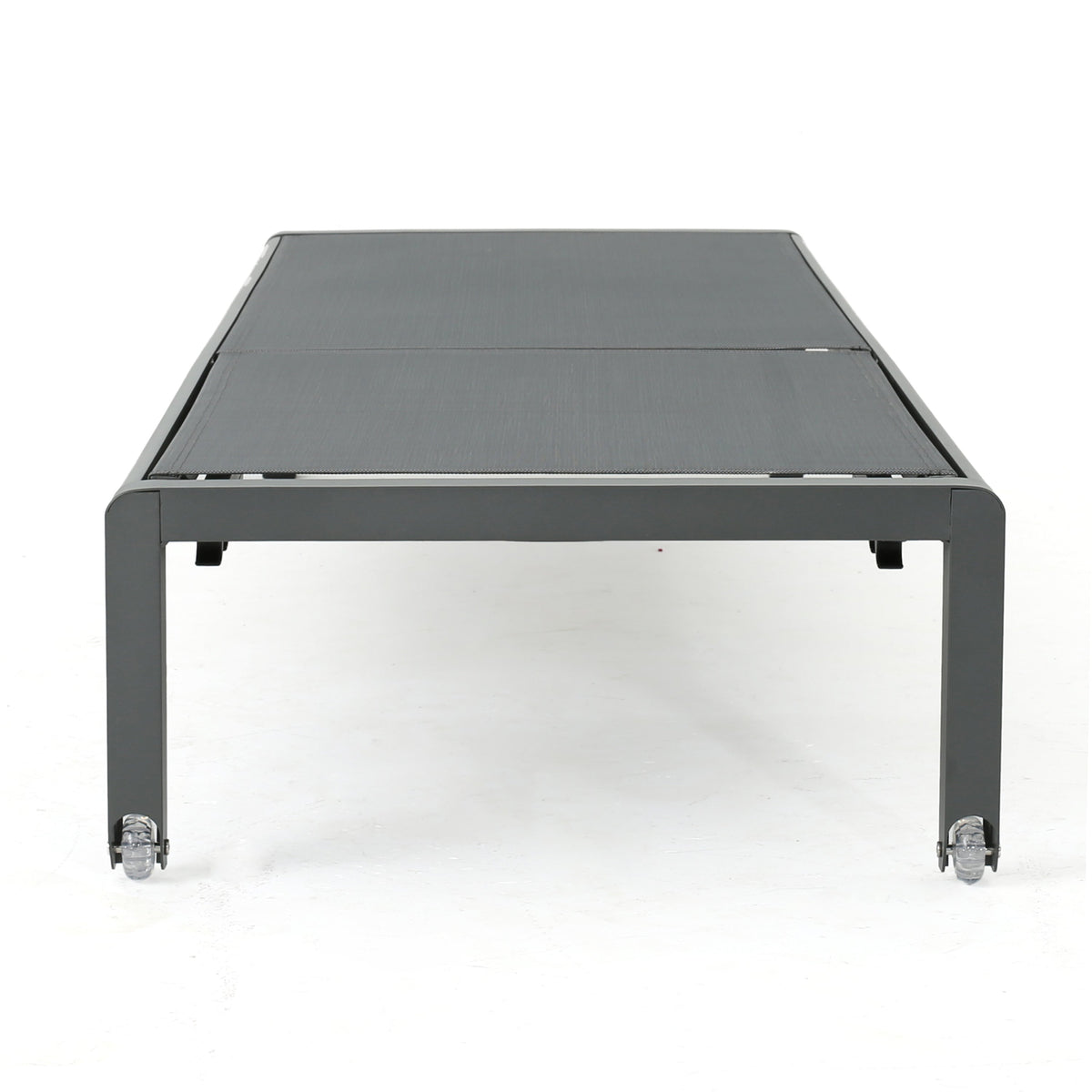 Adjustable Aluminum Pool Chaise Lounge Set of 2 with Wheels