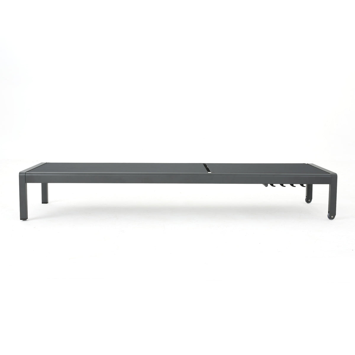 Adjustable Aluminum Pool Chaise Lounge Set of 2 with Wheels