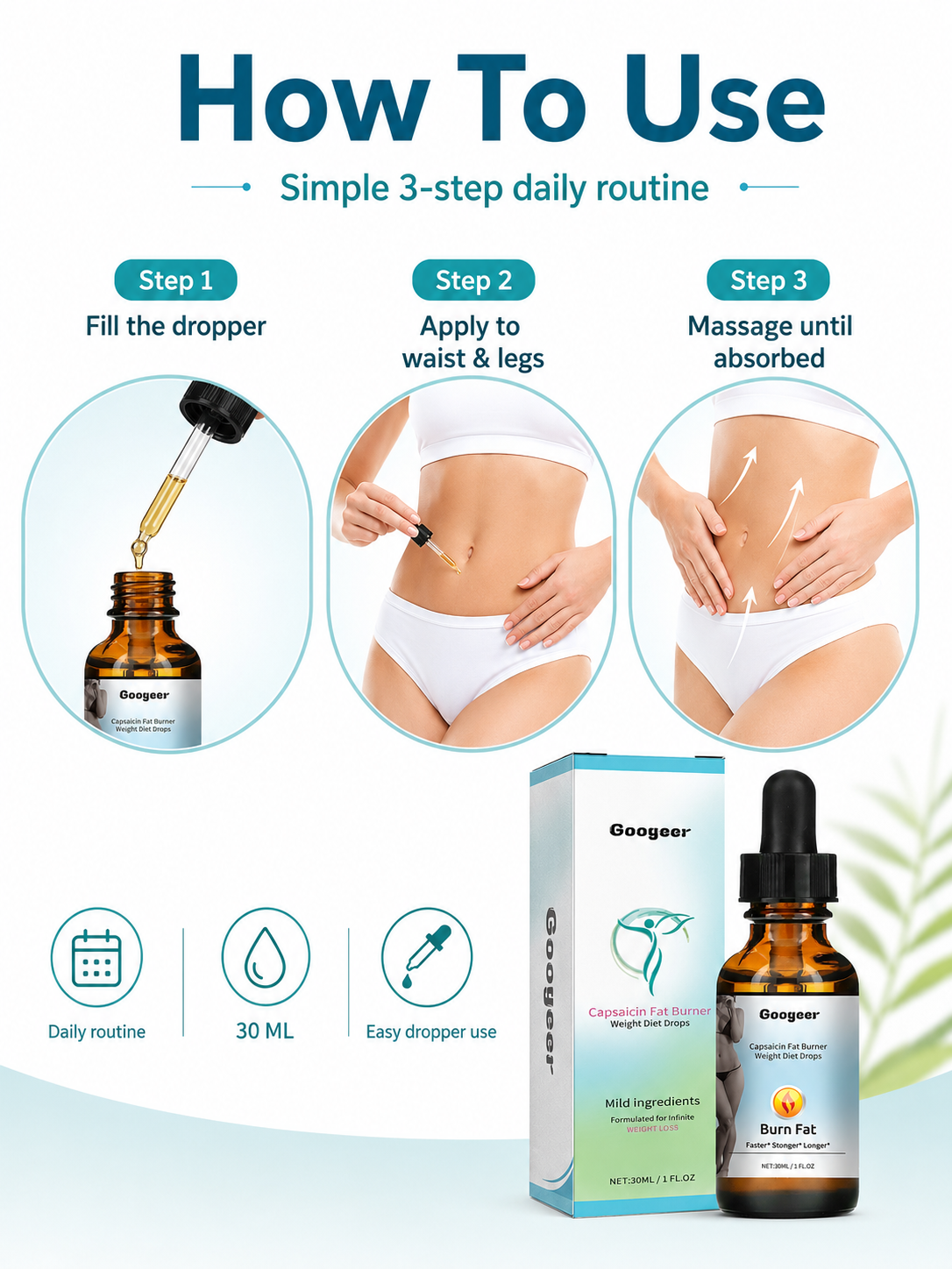 Capsaicin Fat Burner Drops – Firmer Waist & Legs in 2 Weeks