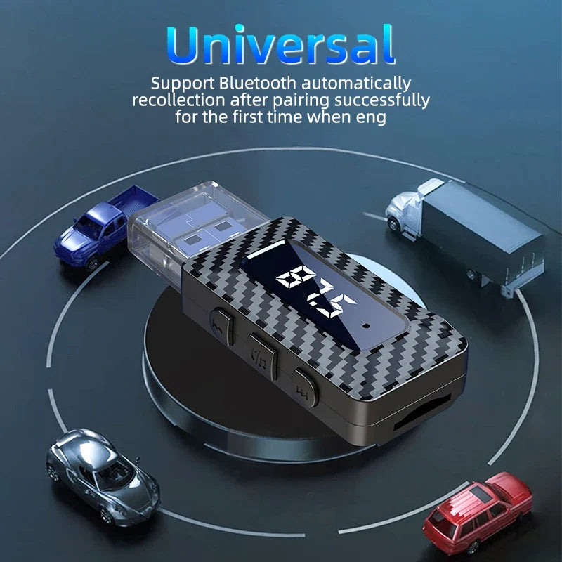 Car Bluetooth FM Transmitter with Hands-Free Calling