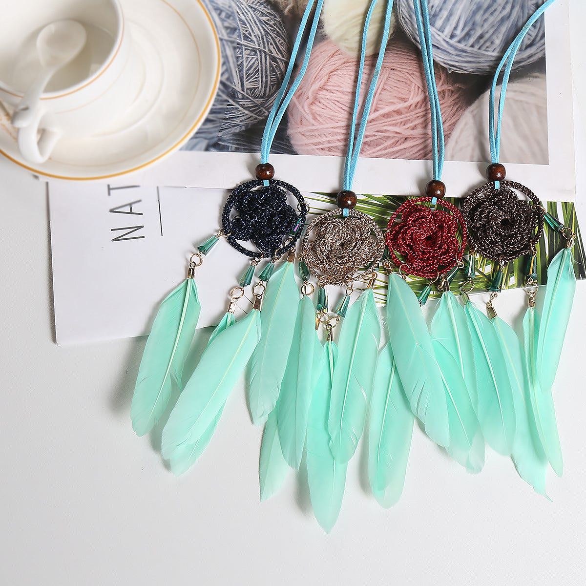 Feather Car Hanging Dream Catcher for Colorful Boho Style