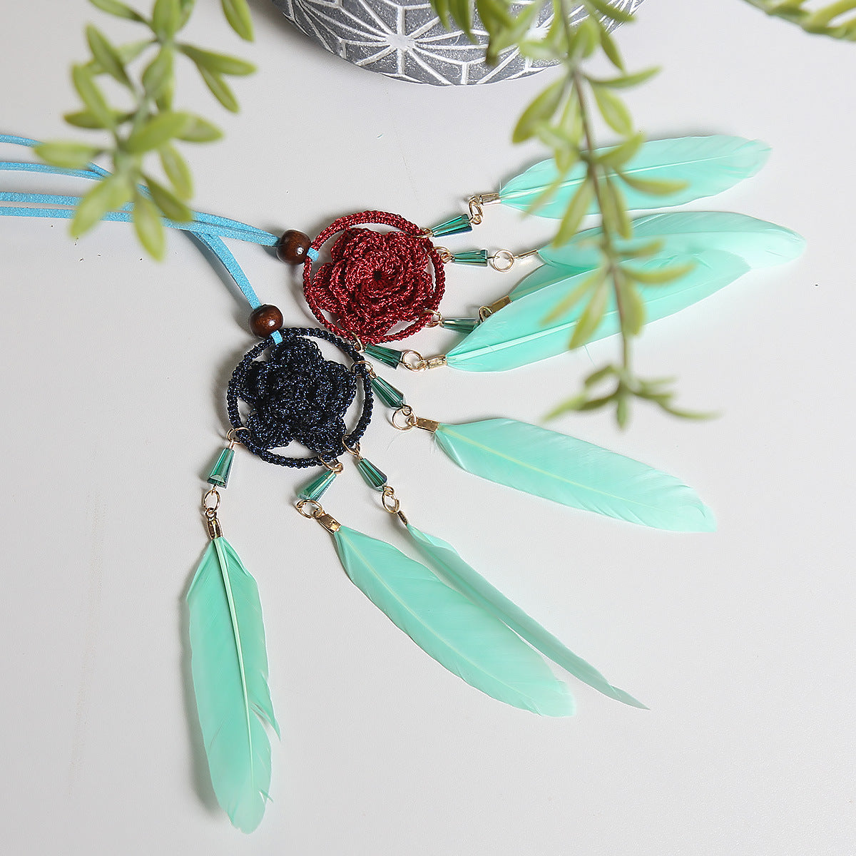 Feather Car Hanging Dream Catcher for Colorful Boho Style