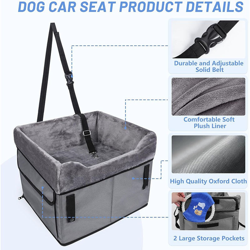 Elevated Dog Car Seat for Safer, Cleaner Small-Dog Rides