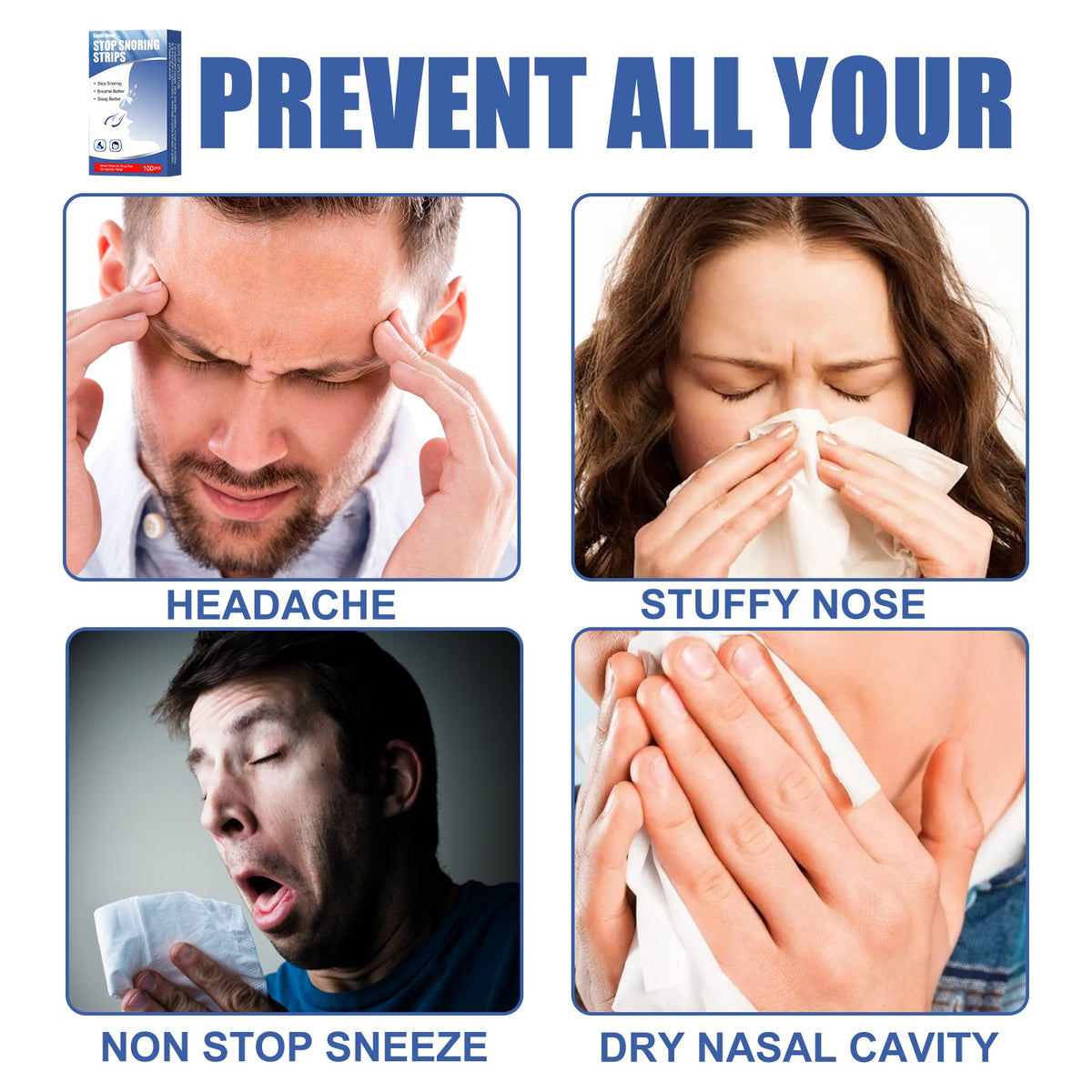 Anti-Snoring Nasal Strips for Quieter, Easier Breathing