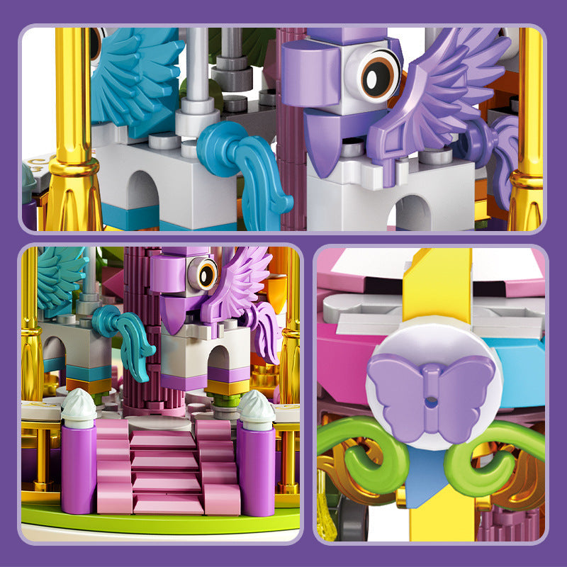 Carousel Music Box Building Toy for Screen-Free Play