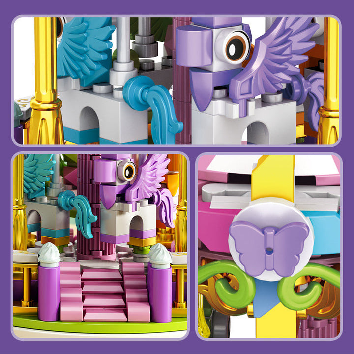 Carousel Music Box Building Toy for Screen-Free Play