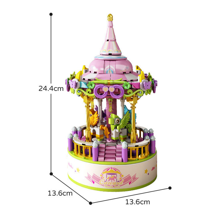 Carousel Music Box Building Toy for Screen-Free Play
