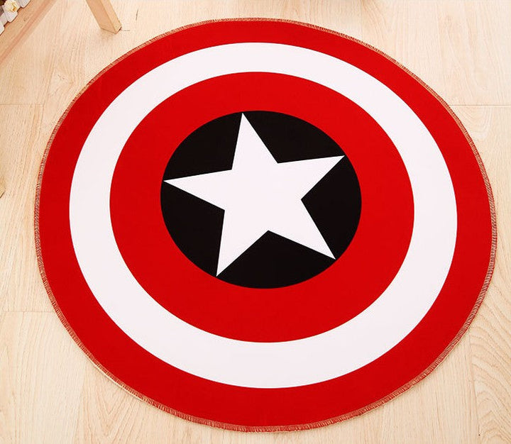 Round Star Area Rug for Bold Playful Room Decoration