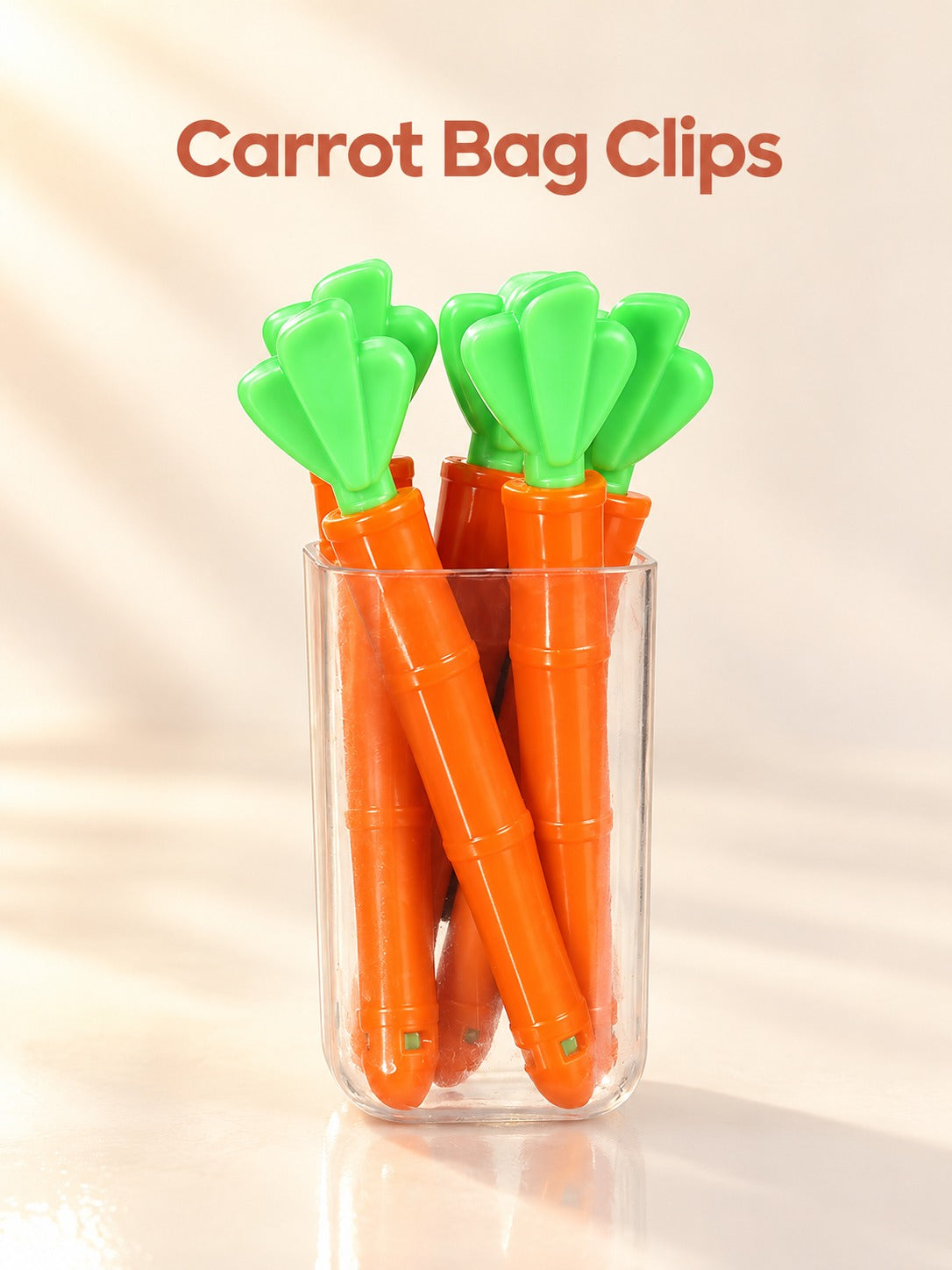 Carrot Bag Clips to Keep Snacks and Milk Powder Sealed