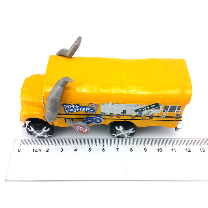 Horned School Bus Toy Car for Imaginative Pretend Play